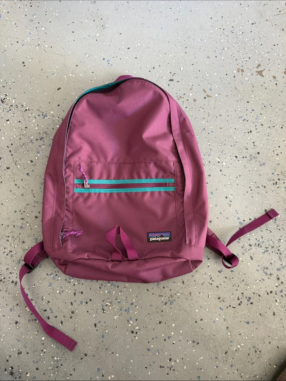 patagonia purple backpack Violeta 25L Worn Wear you can also stow water bottles or the like on the side compartments Terravia Pack 28L - Solstice